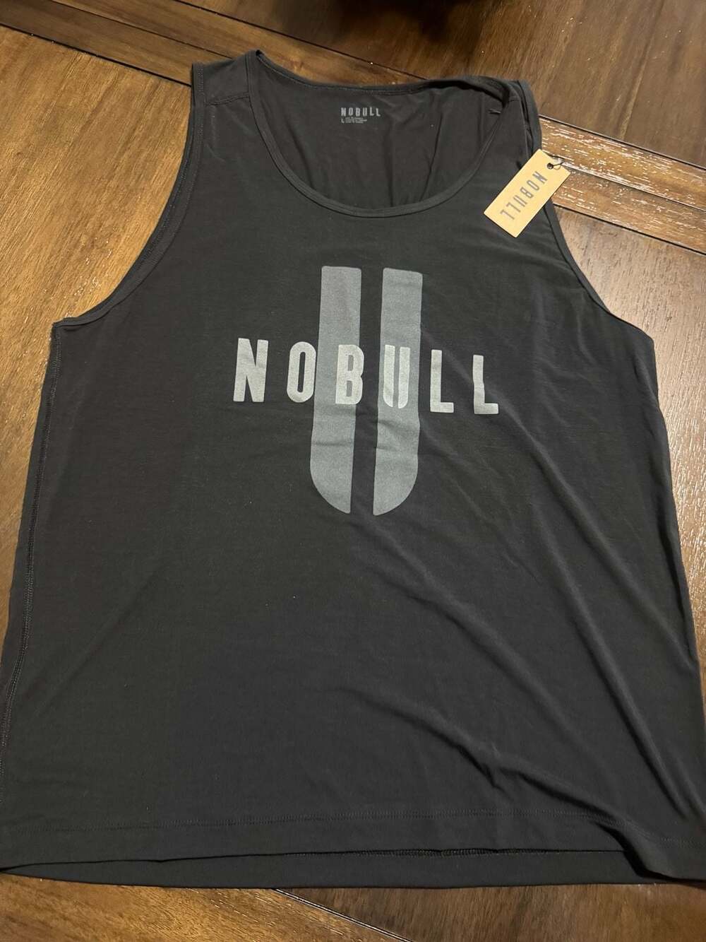Nobull Tank Top Size L Black Graphic Athletic